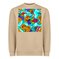 Pride Lgbtq Ice Cream And Sunflowers Seamless Heavyweight Sweatshirt | Teevron