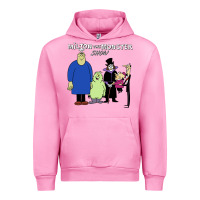 Fuchsia Pink 60s milton the monster show characters and logotype Urban Hoodie - lanVoArt