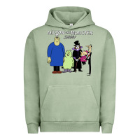 Pigment Oil Green 60s milton the monster show characters and logotype Urban Hoodie - lanVoArt
