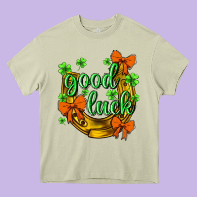 St.patrick's Good Luck Heavy Core Tee Designed By Bundleandbundleshop