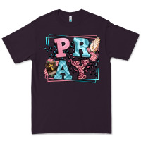 Plum Pray leopard frame Premium Tee - LillyAllenDesigns