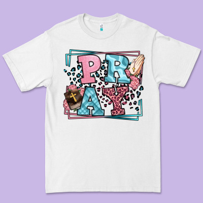 Pray Leopard Frame Premium Tee Designed By Lillyallendesigns