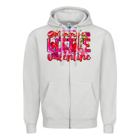 Dove Grey Mommy's Little Valentine Zipper Hoodie - CowhideDigitalArt