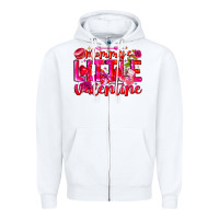 White Mommy's Little Valentine Zipper Hoodie - CowhideDigitalArt