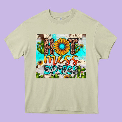 Hot Mess Express Heavy Core Tee Designed By Jahusdesignshop
