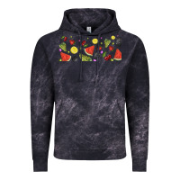 Cloud Black summer fruits Vintage Hoodie - TumblerDesignByShophia