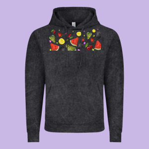 Summer Fruits Vintage Hoodie Designed By Tumblerdesignbyshophia