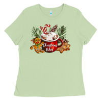 Matcha christmas vibes hot cocoa Ladies Tee - LillyAllenDesigns