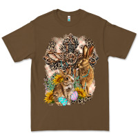 Cacao Western Rabbit with Crosses Premium Tee - LillyAllenDesigns