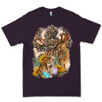 Plum Western Rabbit with Crosses Premium Tee - LillyAllenDesigns
