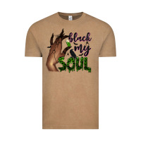 Vintage Coffee Black my soul Vintage Tee - NancyCooperArtShop