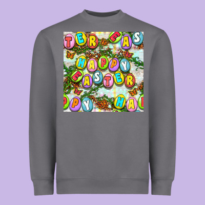 Happy Easter Seamless Pattern Heavyweight Sweatshirt Designed By Bundleandbundleshop
