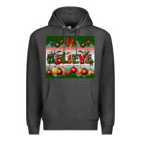 Charcoal Heather Christmas Believe Premium Hoodie - BundleAndBundleShop