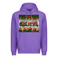 Purple Christmas Believe Premium Hoodie - BundleAndBundleShop