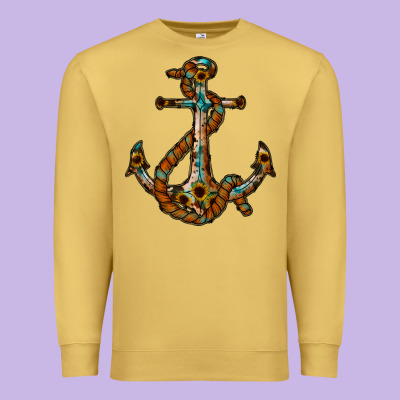 Western Anchor Premium Sweatshirt Designed By Racoondesign