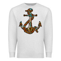 Oatmeal Heather western anchor Premium Sweatshirt - RacoonDesign