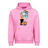 Fuchsia Pink not of this earth girls are easy mixup Urban Hoodie - lanVoArt