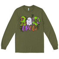 Army Green boo crew Long Sleeve Tee - CowGirlArtShop