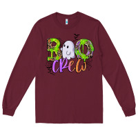 Burgundy boo crew Long Sleeve Tee - CowGirlArtShop