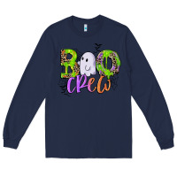 Navy boo crew Long Sleeve Tee - CowGirlArtShop