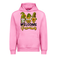 Fuchsia Pink welcome gnomies sunflowers Urban Hoodie - BarkalooDesign