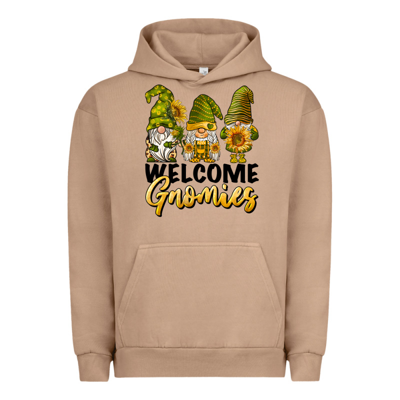Welcome Gnomies Sunflowers Urban Hoodie by BarkalooDesign | Teevron
