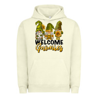 Pigment Pistachio welcome gnomies sunflowers Urban Hoodie - BarkalooDesign