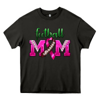 Asphalt Football Mom Breast Cancer Heavy Core Tee - BundleAndBundleShop