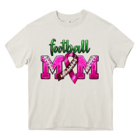 Football Mom Breast Cancer Heavy Core Tee | Teevron