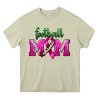 Mossy Football Mom Breast Cancer Heavy Core Tee - BundleAndBundleShop