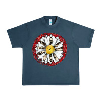 Midnight Navy daisy Urban Heavy Tee - JahusDesignShop