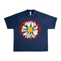 Navy daisy Urban Heavy Tee - JahusDesignShop