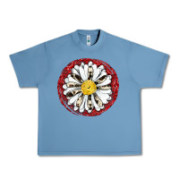 Pebble Blue daisy Urban Heavy Tee - JahusDesignShop