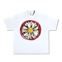 White daisy Urban Heavy Tee - JahusDesignShop