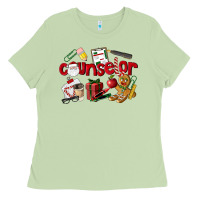 Matcha Counselor Christmas Ladies Tee - LillyAllenDesigns