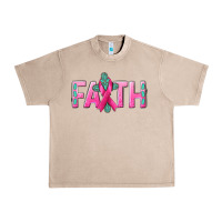French Oak Cancer Faith with gemstone Urban Heavy Tee - NancyCooperArtShop