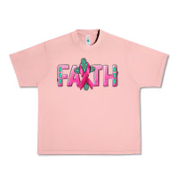 Salmon Cancer Faith with gemstone Urban Heavy Tee - NancyCooperArtShop