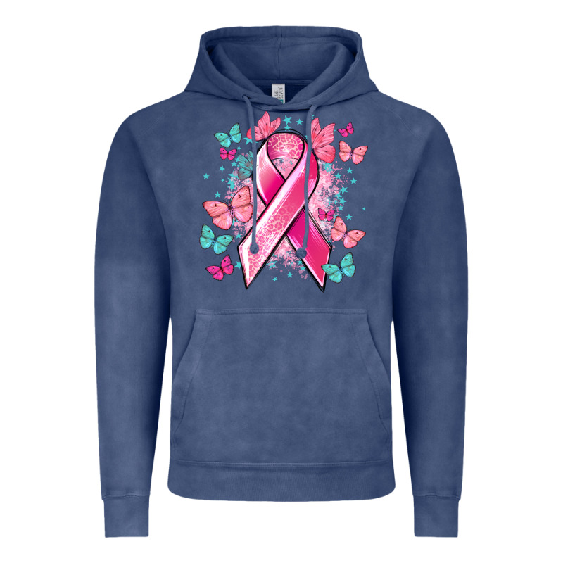 Breast Cancer Ribbon Cancer Awareness Vintage Hoodie by HowdyJamesFarm | Teevron