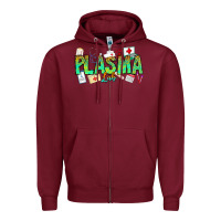 Burgundy plasma lab Zipper Hoodie - CowhideDigitalArt