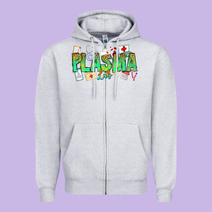 Plasma Lab Zipper Hoodie Designed By Cowhidedigitalart