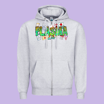 Plasma Lab Zipper Hoodie Designed By Cowhidedigitalart