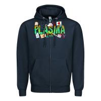 Navy plasma lab Zipper Hoodie - CowhideDigitalArt