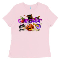 Bubblegum Pink Counselor Halloween Ladies Tee - LillyAllenDesigns