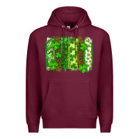 Burgundy st patricks day brush stroke Premium Hoodie - RanaPortraitStore