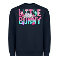 Navy Little Bunny Easter Heavyweight Sweatshirt - BundleAndBundleShop