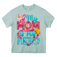Arona My Mom Is My Hero Breast Cancer Heavy Core Tee - BundleAndBundleShop
