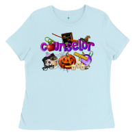 Baby Blue Counselor Halloween Ladies Tee - LillyAllenDesigns