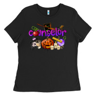 Black Counselor Halloween Ladies Tee - LillyAllenDesigns