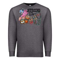 Charcoal Heather nursing in my heart Premium Sweatshirt - RacoonDesign