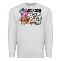 Dove Grey nursing in my heart Premium Sweatshirt - RacoonDesign